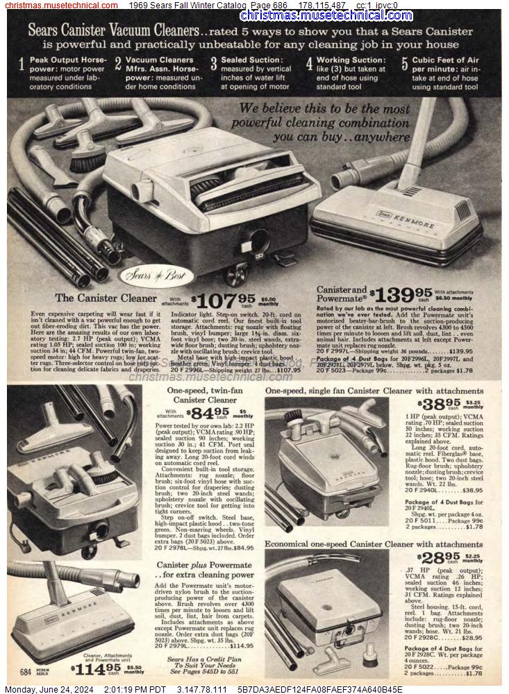 1969 Sears Fall Winter Catalog, Page 686
