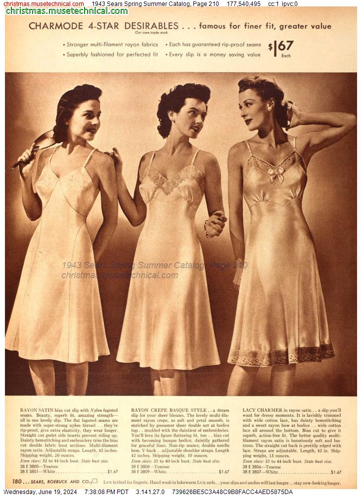 1943 Sears Spring Summer Catalog, Page 210
