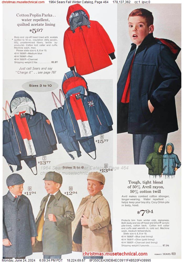 1964 Sears Fall Winter Catalog, Page 464