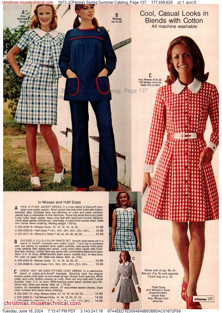 1973 JCPenney Spring Summer Catalog, Page 137