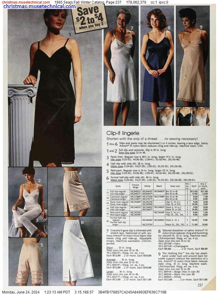1985 Sears Fall Winter Catalog, Page 237