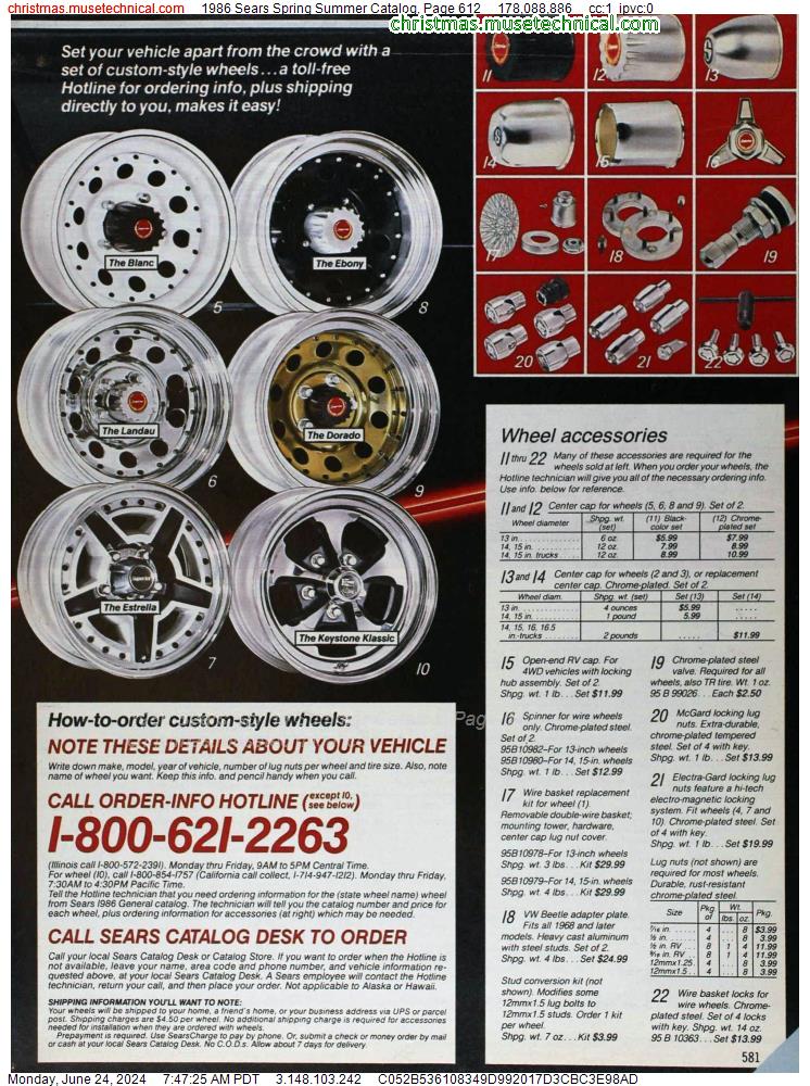1986 Sears Spring Summer Catalog, Page 612