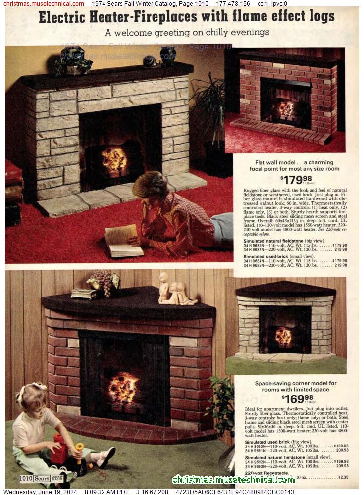 1974 Sears Fall Winter Catalog, Page 1010