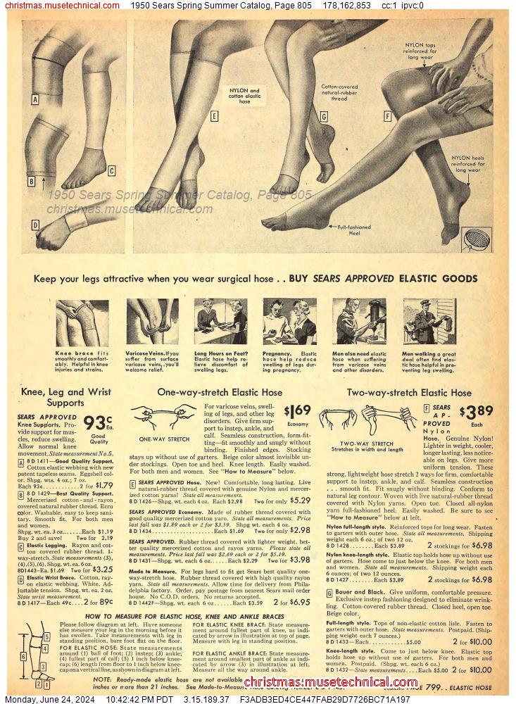 1950 Sears Spring Summer Catalog, Page 805