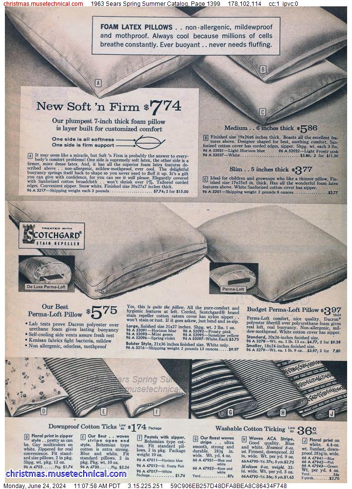 1963 Sears Spring Summer Catalog, Page 1399