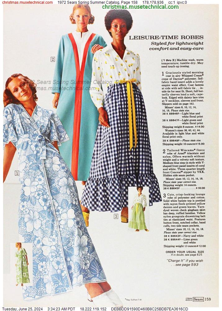 1972 Sears Spring Summer Catalog, Page 158