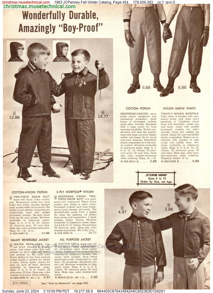 1963 JCPenney Fall Winter Catalog, Page 454