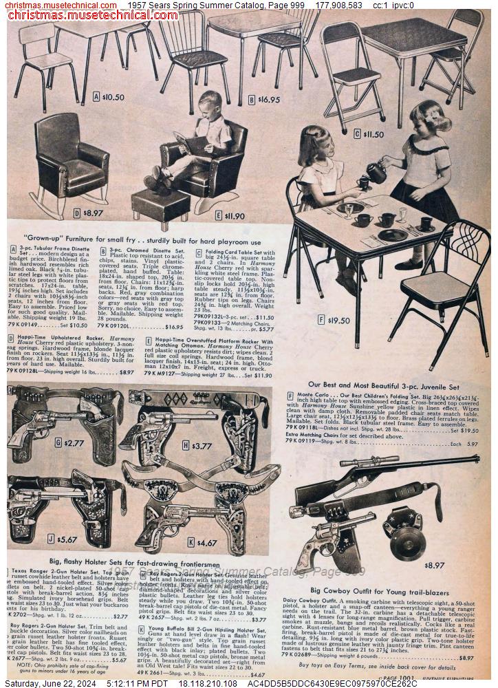 1957 Sears Spring Summer Catalog, Page 999
