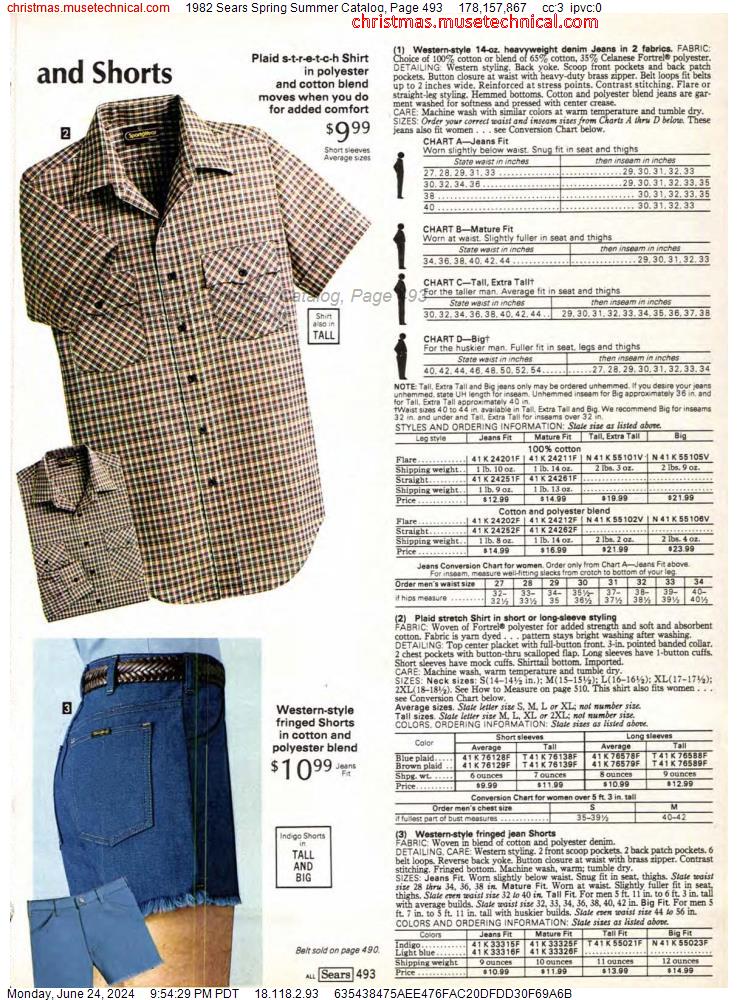 1982 Sears Spring Summer Catalog, Page 493