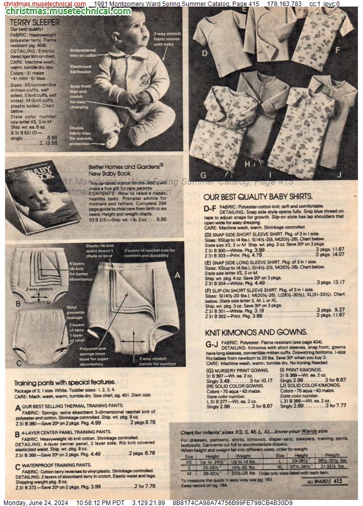 1981 Montgomery Ward Spring Summer Catalog, Page 415