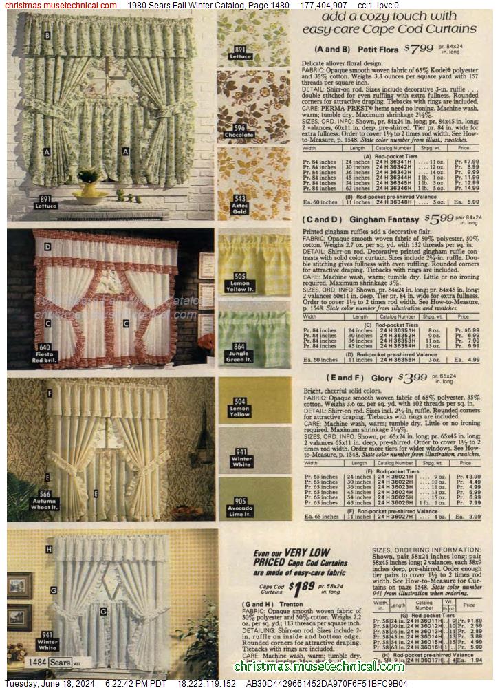 1980 Sears Fall Winter Catalog, Page 1480