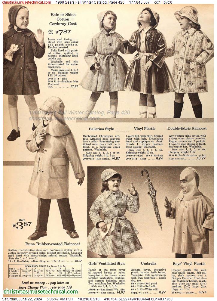 1960 Sears Fall Winter Catalog, Page 420