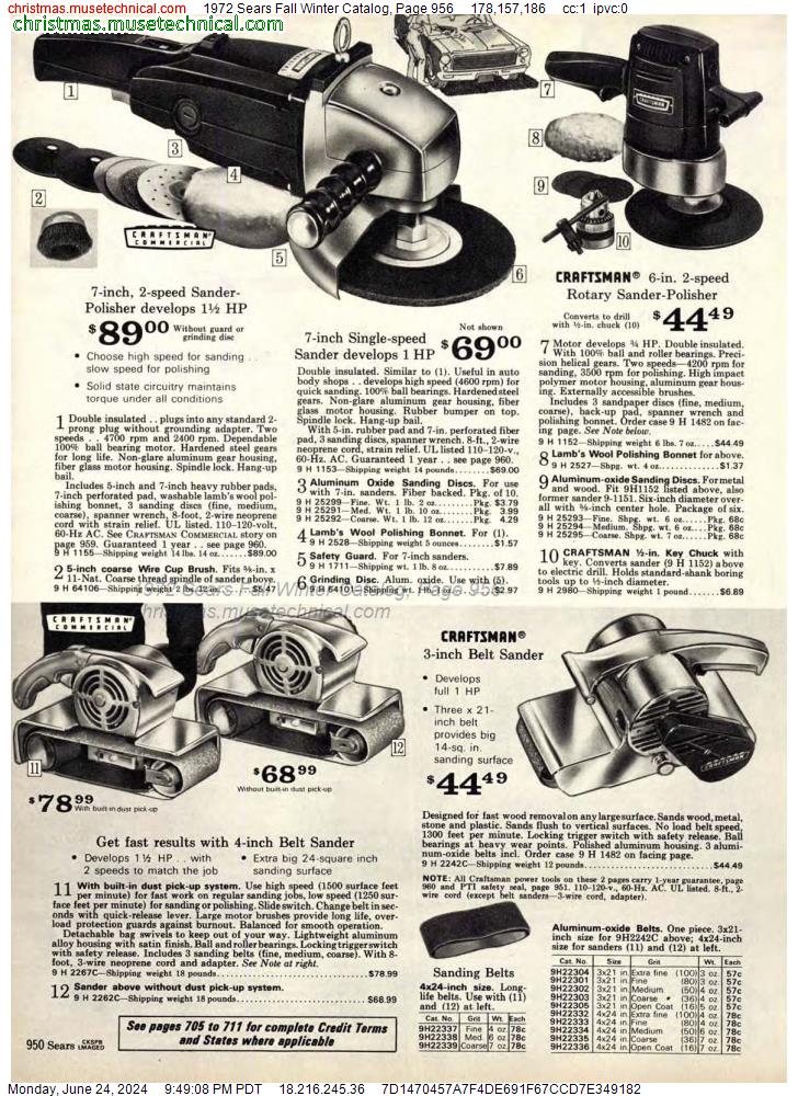 1972 Sears Fall Winter Catalog, Page 956