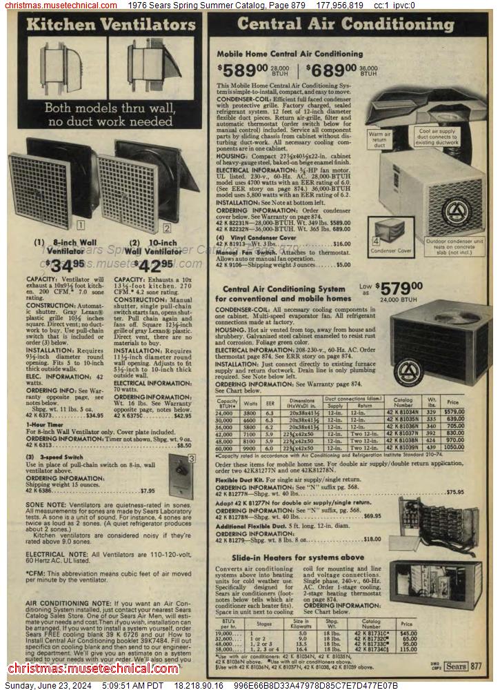 1976 Sears Spring Summer Catalog, Page 879
