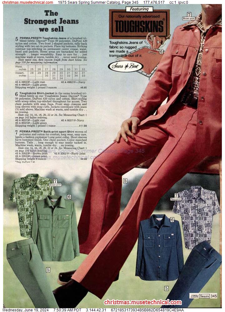 1975 Sears Spring Summer Catalog, Page 345