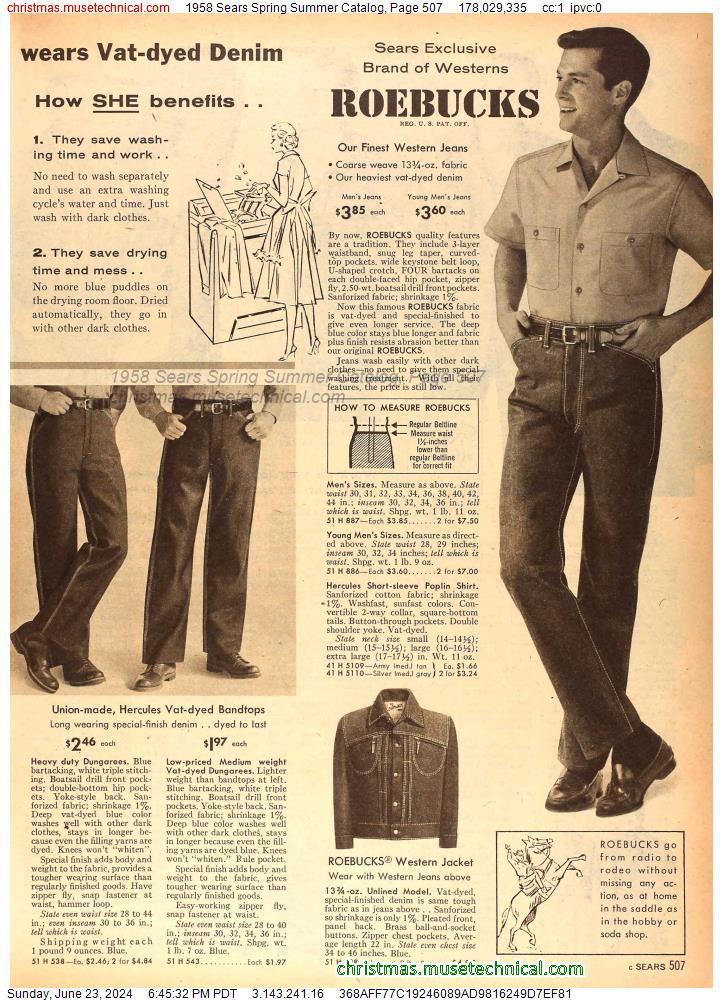 1958 Sears Spring Summer Catalog, Page 507