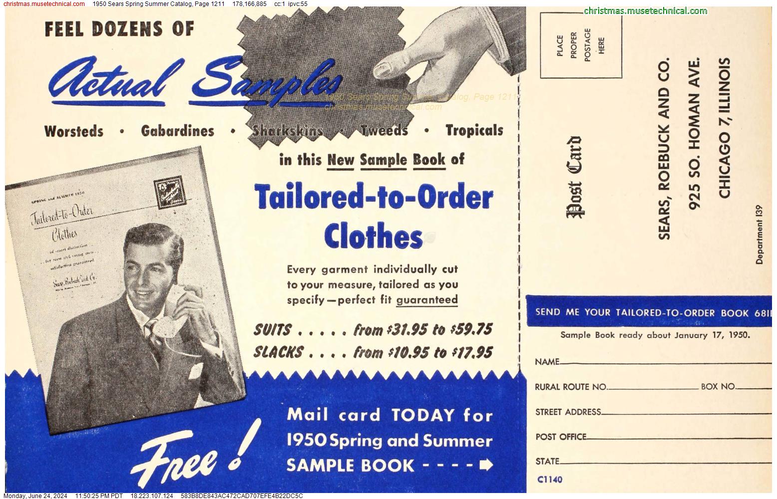 1950 Sears Spring Summer Catalog, Page 1211