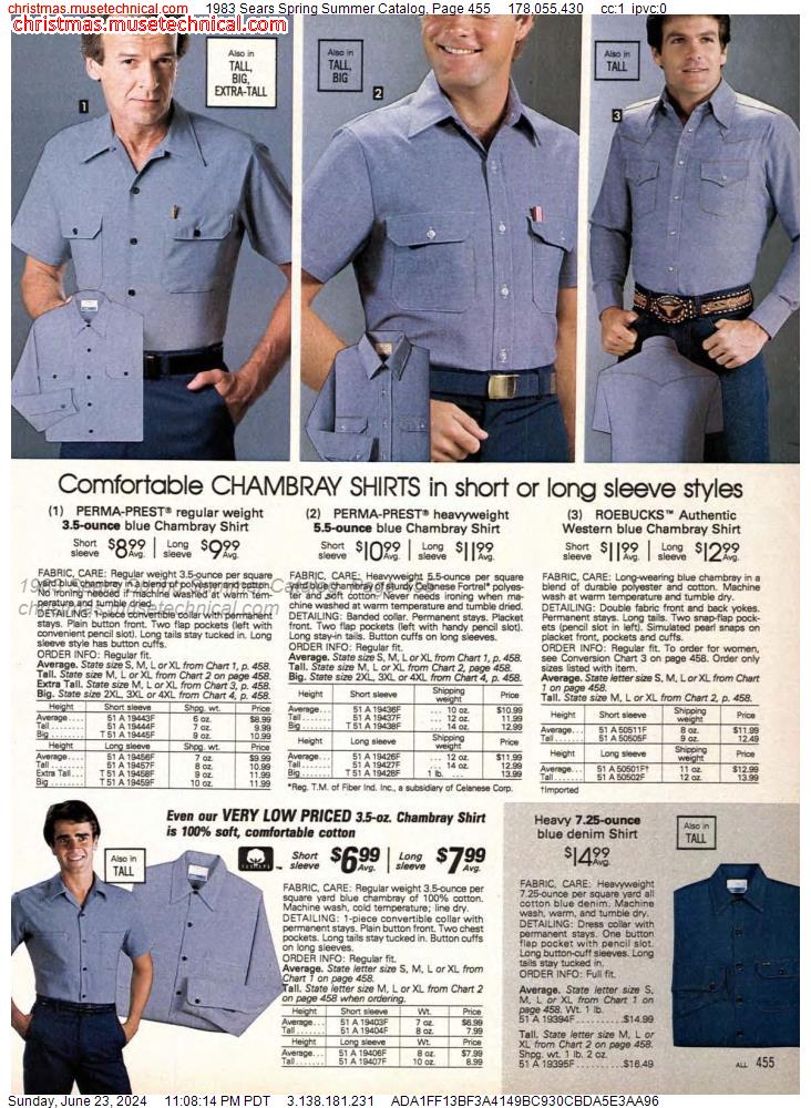 1983 Sears Spring Summer Catalog, Page 455