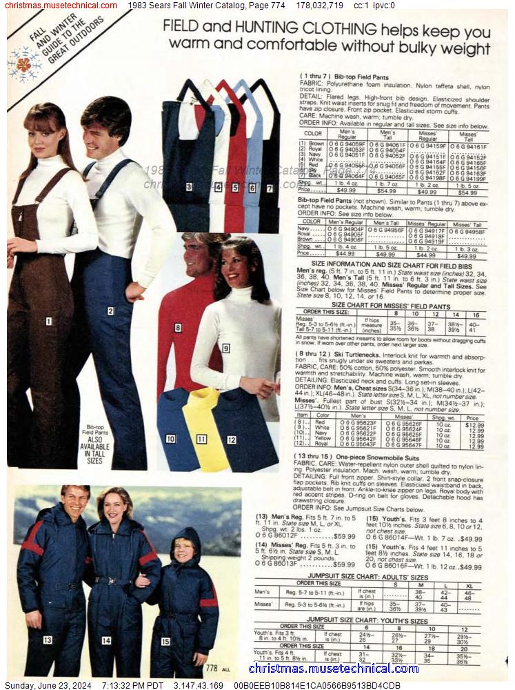1983 Sears Fall Winter Catalog, Page 774
