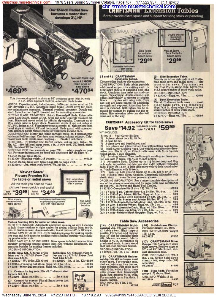 1978 Sears Spring Summer Catalog, Page 707