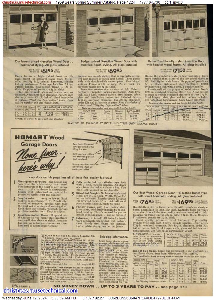 1959 Sears Spring Summer Catalog, Page 1224