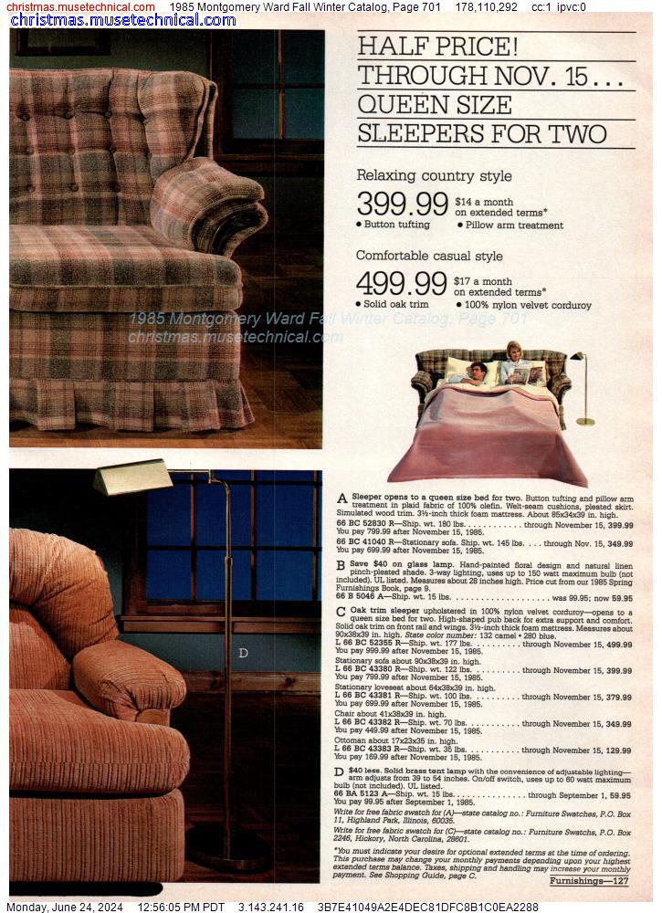 1985 Montgomery Ward Fall Winter Catalog, Page 701