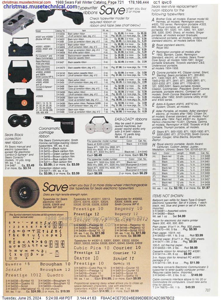 1988 Sears Fall Winter Catalog, Page 721