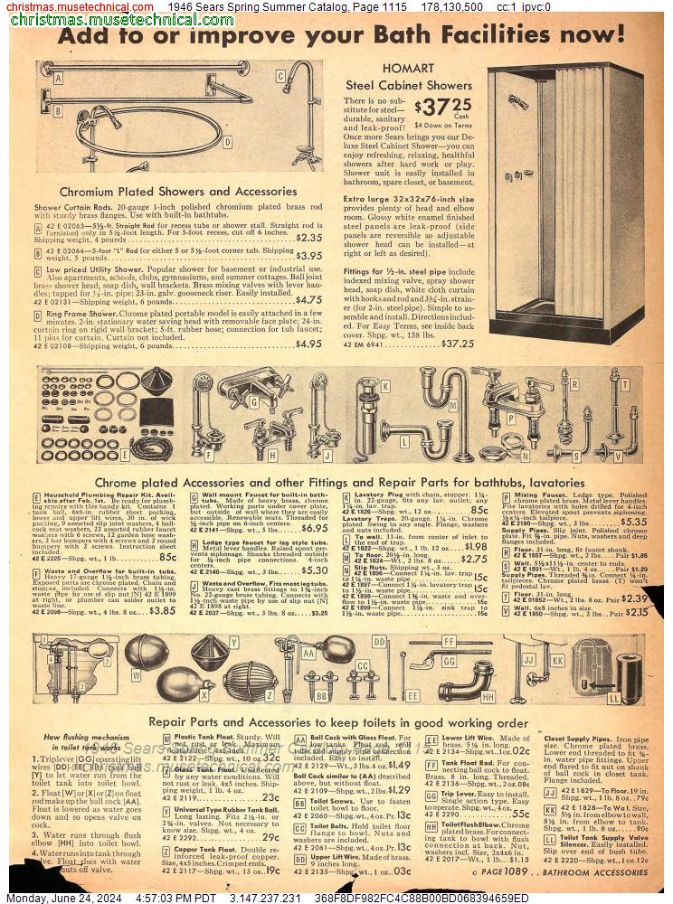 1946 Sears Spring Summer Catalog, Page 1115