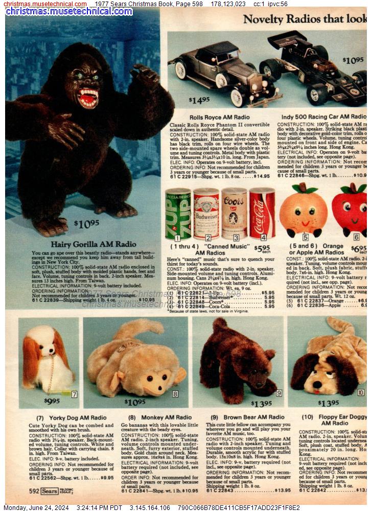 1977 Sears Christmas Book, Page 598