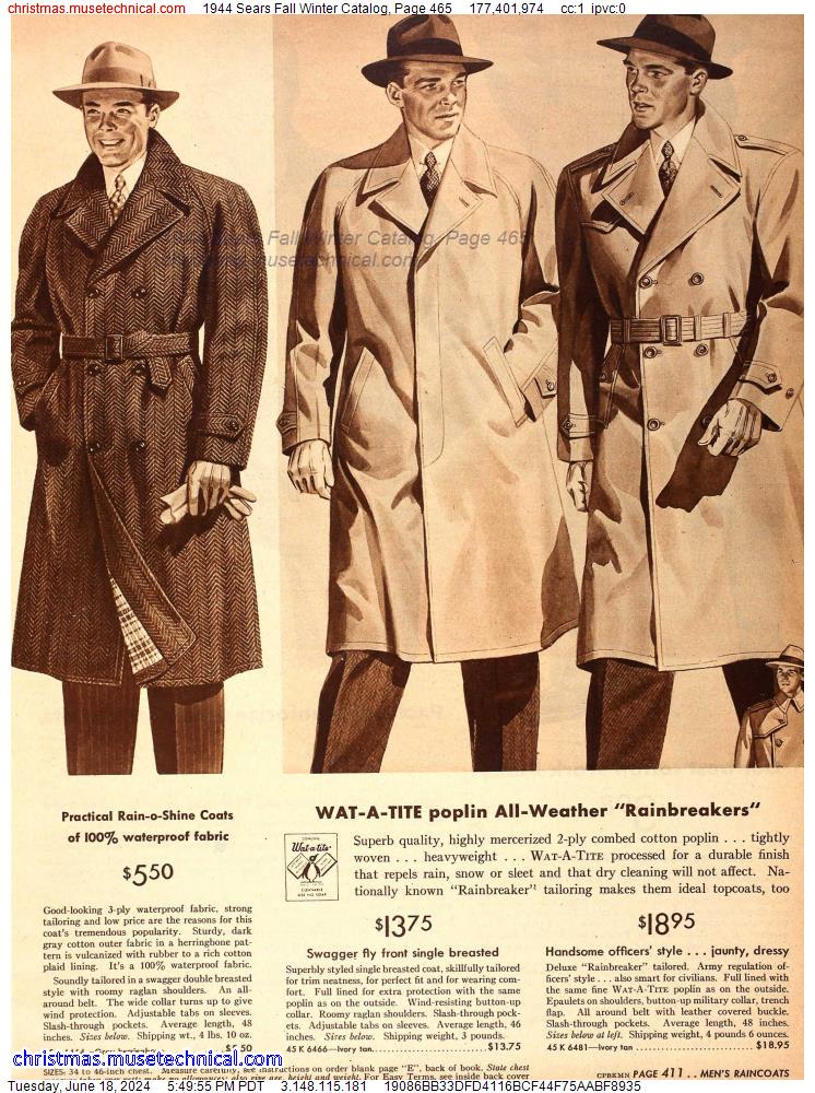 1944 Sears Fall Winter Catalog, Page 465