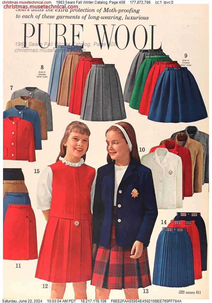 1963 Sears Fall Winter Catalog, Page 408