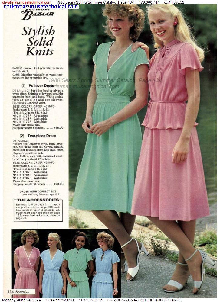 1980 Sears Spring Summer Catalog, Page 134