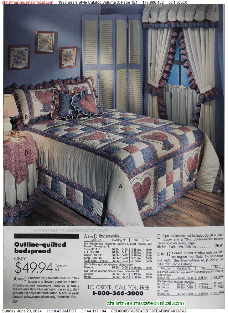 1990 Sears Style Catalog Volume 3, Page 154