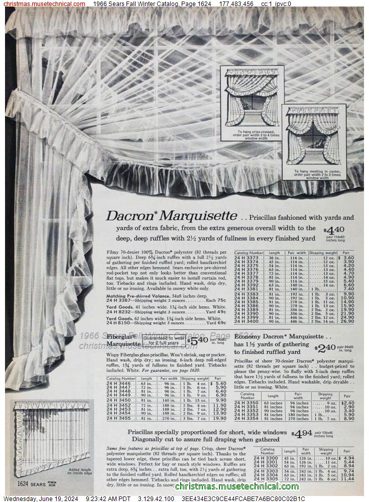 1966 Sears Fall Winter Catalog, Page 1624