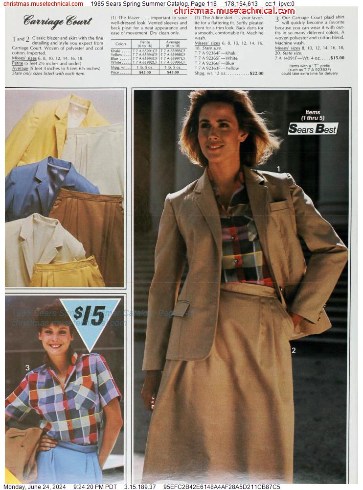 1985 Sears Spring Summer Catalog, Page 118