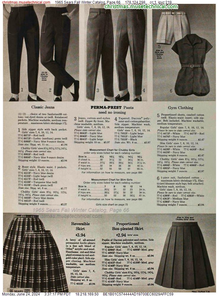 1965 Sears Fall Winter Catalog, Page 66