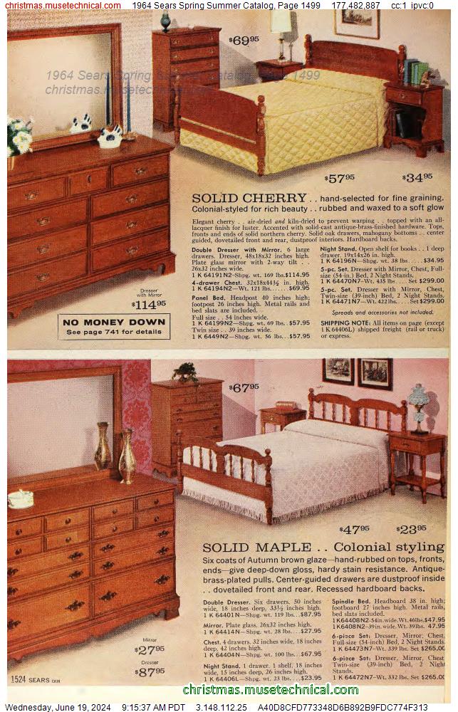 1964 Sears Spring Summer Catalog, Page 1499