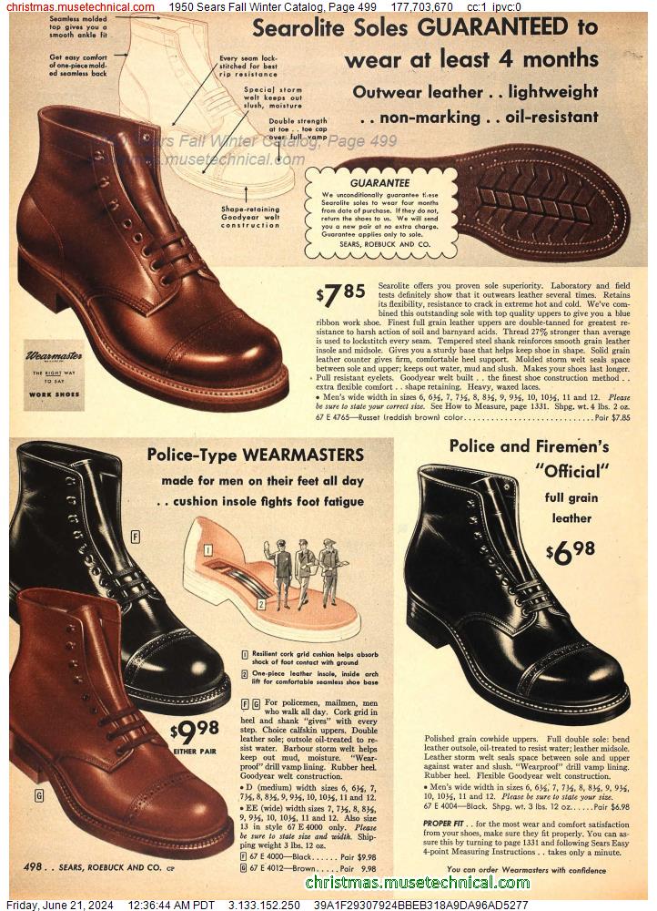 1950 Sears Fall Winter Catalog, Page 499