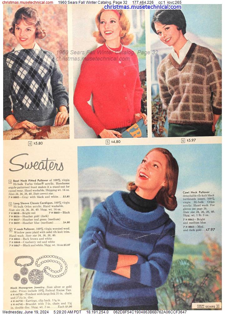 1960 Sears Fall Winter Catalog, Page 32