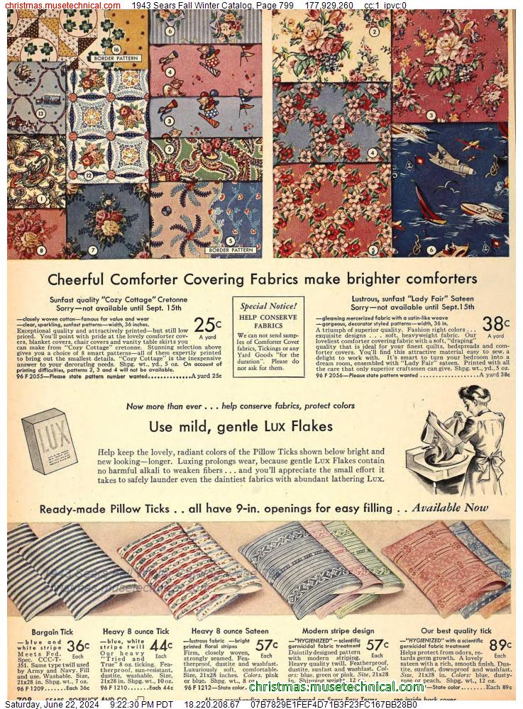 1943 Sears Fall Winter Catalog, Page 799