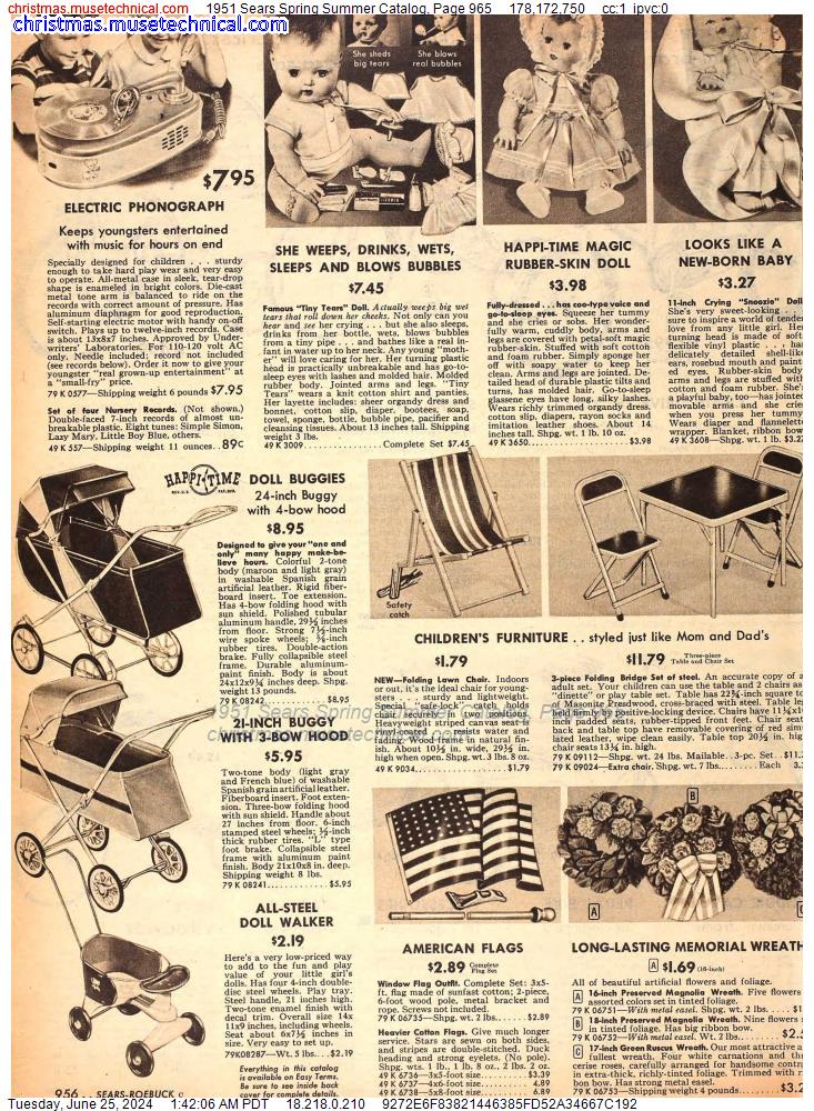 1951 Sears Spring Summer Catalog, Page 965