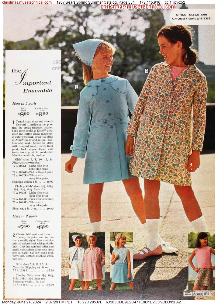 1967 Sears Spring Summer Catalog, Page 551