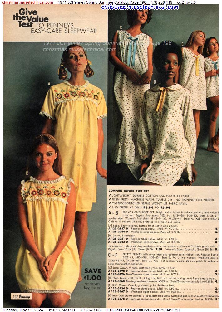 1971 JCPenney Spring Summer Catalog, Page 196