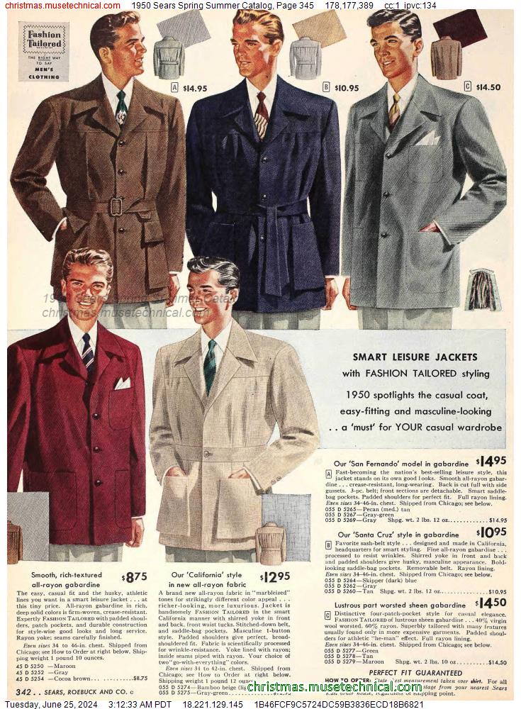 1950 Sears Spring Summer Catalog, Page 345