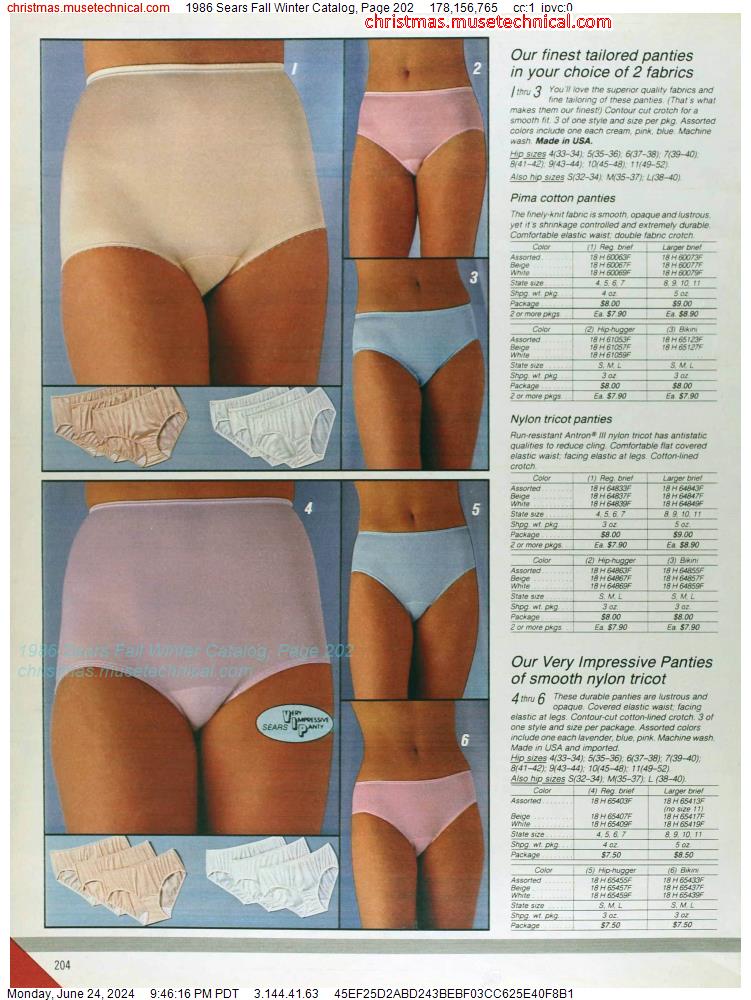 1986 Sears Fall Winter Catalog, Page 202