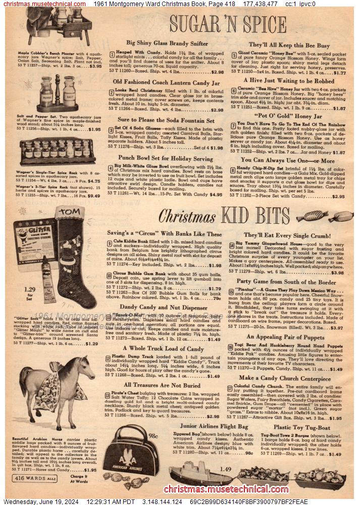 1961 Montgomery Ward Christmas Book, Page 418