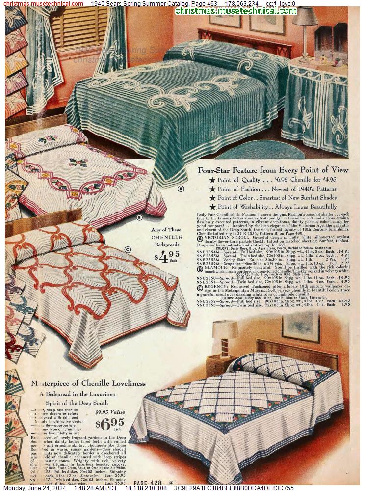 1940 Sears Spring Summer Catalog, Page 463
