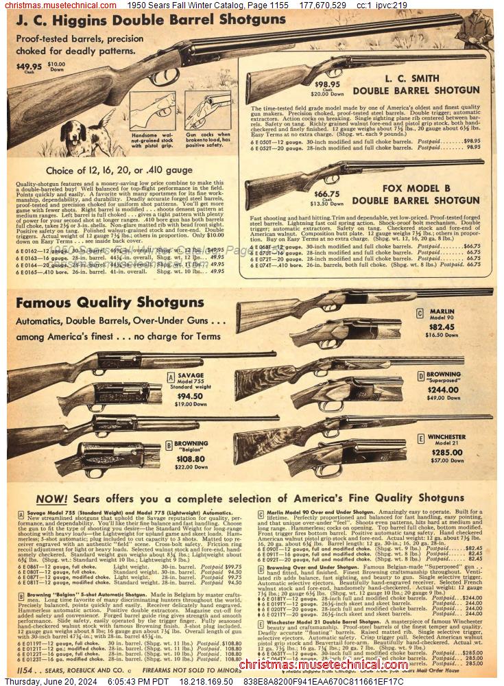 1950 Sears Fall Winter Catalog, Page 1155