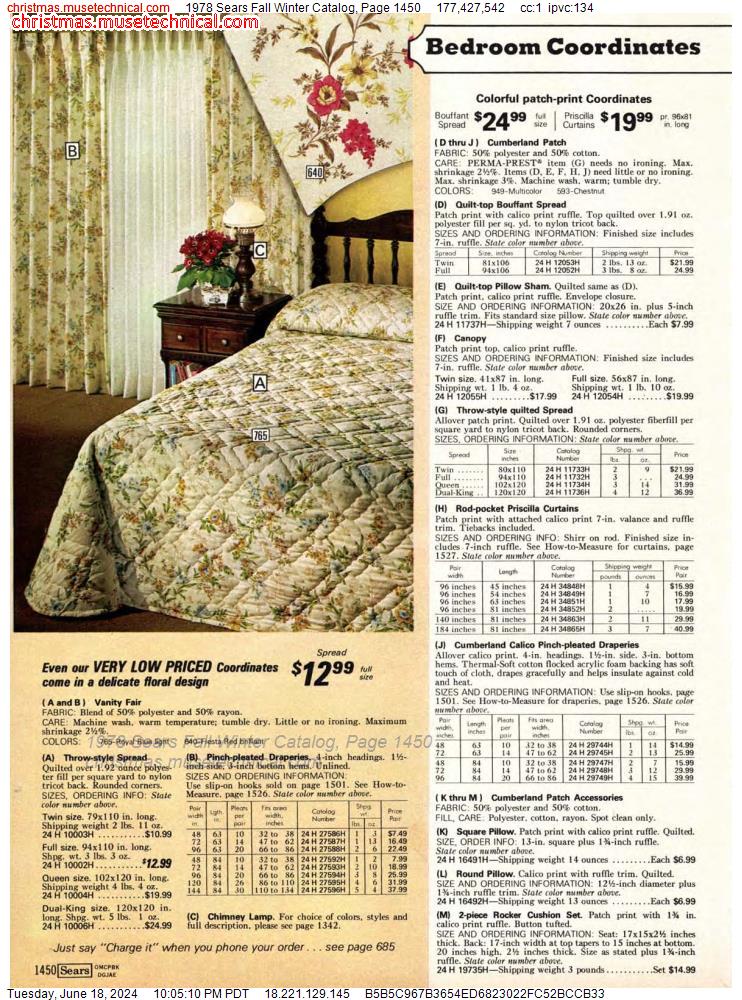 1978 Sears Fall Winter Catalog, Page 1450