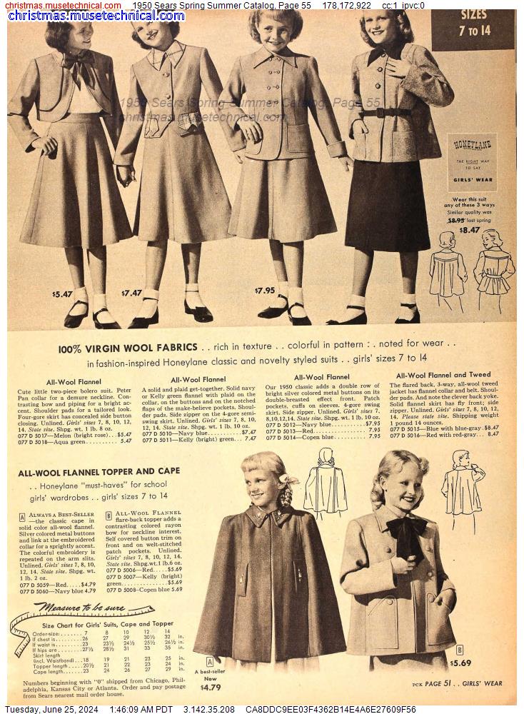 1950 Sears Spring Summer Catalog, Page 55